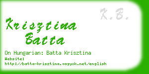 krisztina batta business card